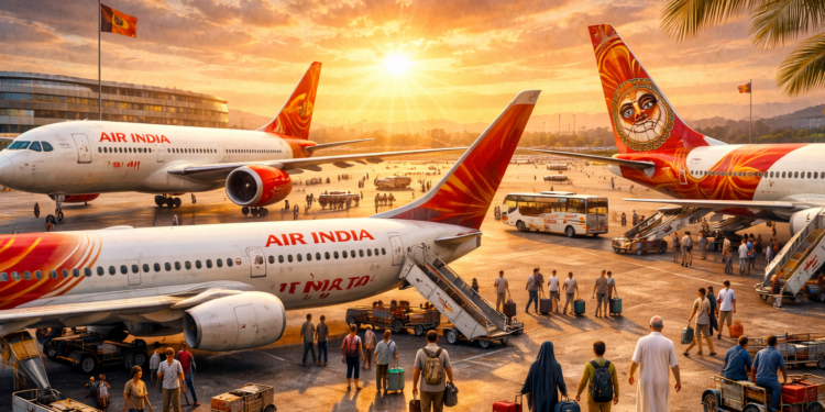 പശ്ചിമേഷ്യൻ യാത്രക്കാർക്ക് ആശ്വാസം: എയർ ഇന്ത്യയും എയർ ഇന്ത്യ എക്സ്പ്രസും ഇന്ന് 72 പ്രത്യേക സർവീസുകൾ നടത്തും
