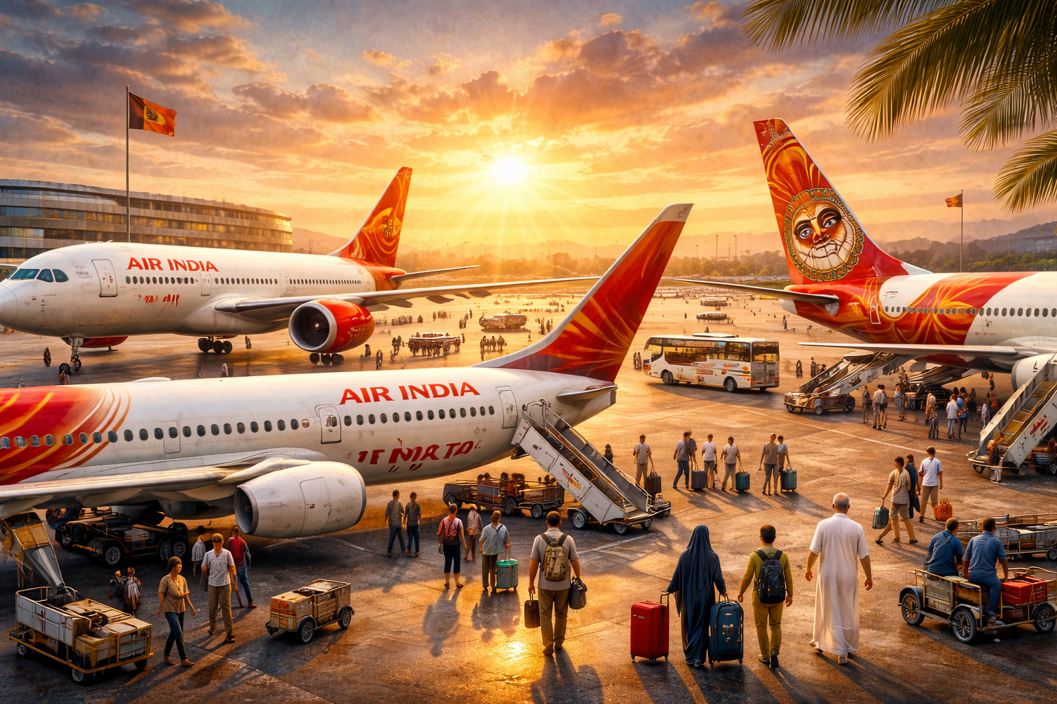 പശ്ചിമേഷ്യൻ യാത്രക്കാർക്ക് ആശ്വാസം: എയർ ഇന്ത്യയും എയർ ഇന്ത്യ എക്സ്പ്രസും ഇന്ന് 72 പ്രത്യേക സർവീസുകൾ നടത്തും