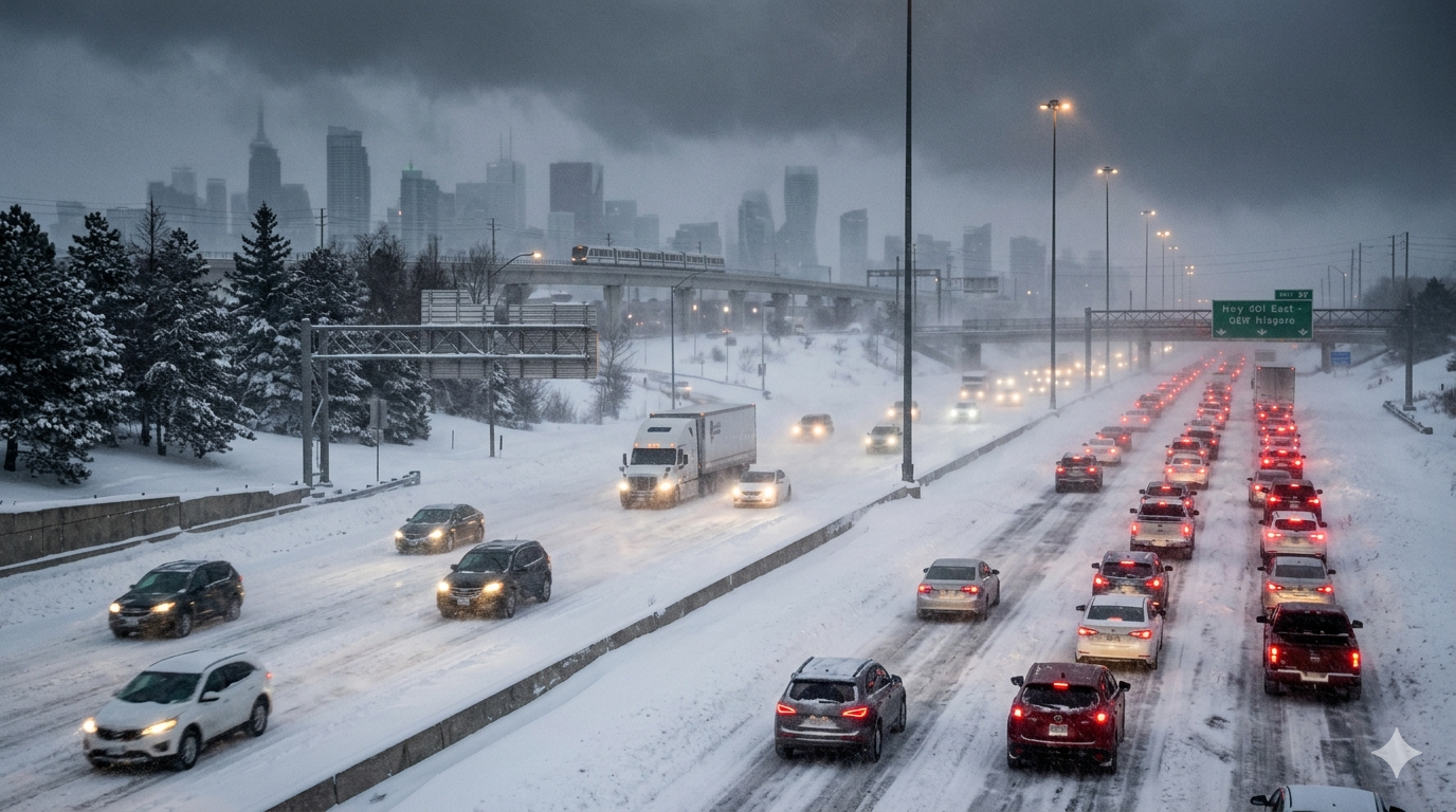 GTHA-യിൽ ശക്തമായ കാറ്റും മഞ്ഞുവീഴ്ചയും; യാത്രാ തടസ്സത്തിന് സാധ്യതയെന്ന് മുന്നറിയിപ്പ്