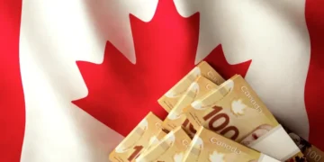 CANADA FLAG AND MONEY