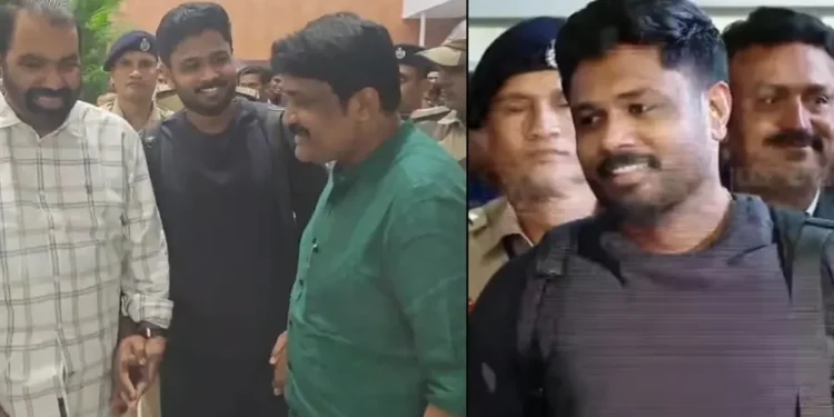 SanjuSamsonarrivesatTrivandrum