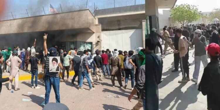 കറാച്ചിയിൽ യുഎസ് കോൺസുലേറ്റിന് തീയിട്ടു; പ്രതിഷേധത്തിന് നേരെ വെടിവെയ്പ്പ്, ആറ് മരണം 1 കറാച്ചിയിൽ യുഎസ് കോൺസുലേറ്റിന് തീയിട്ടു; പ്രതിഷേധത്തിന് നേരെ വെടിവെയ്പ്പ്, ആറ് മരണം