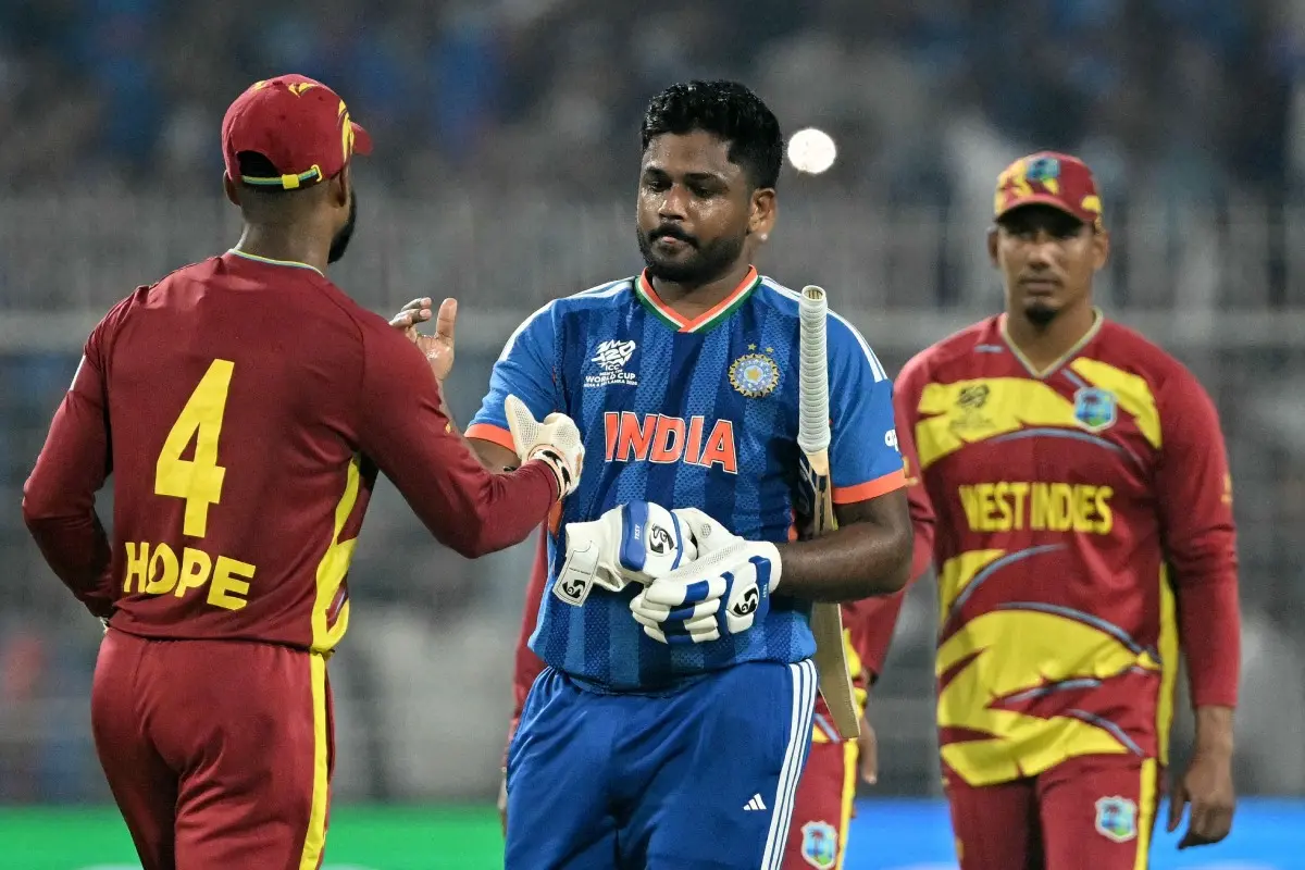 വിൻഡീസിനെതിരായ തകർപ്പൻ പ്രകടനം; ഐസിസി ടി-20 റാങ്കിങ്ങിൽ വൻ കുതിപ്പുമായി സഞ്ജു സാംസൺ