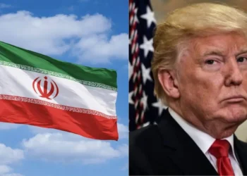 IRAN FLAG AND TRUMP