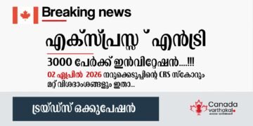 എക്സ്പ്രസ് എൻട്രി ട്രേഡ്സ് ഒക്യുപേഷൻസ്; ഏപ്രിൽ 2 ന് നടന്ന നറുക്കെടുപ്പിന്റെ വിശദാംശങ്ങൾ ഇതാ..