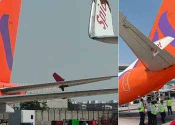 ഡൽഹിയിൽ വിമാനങ്ങൾ തമ്മിൽ കൂട്ടിമുട്ടി: വിമാനത്തിന്റെ ചിറക് ഒടിഞ്ഞ് ‌ഉള്ളിലേക്ക് കയറി; അപകടം നടന്നത് ഇങ്ങനെ
