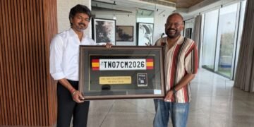 Prediction made two years ago; Director Venkat Prabhu presents the winner with a number plate 'CM 2026'