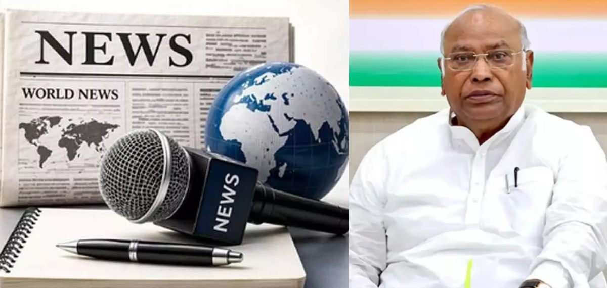വായ മൂടിക്കെട്ടാൻ നോക്കേണ്ട; ന്യൂസ് റൂമുകളെ നിശബ്ദമാക്കുന്ന ബിജെപി നയങ്ങൾക്കെതിരെ ഖർഗെ