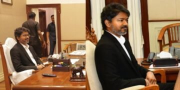 വിഐപി സംസ്‌കാരത്തിന് മാറ്റമോ? കസേരയിലെ വെള്ള ടവല്‍ നീക്കം ചെയ്ത് തമിഴ്‌നാട് മുഖ്യമന്ത്രി ജോസഫ് വിജയ്