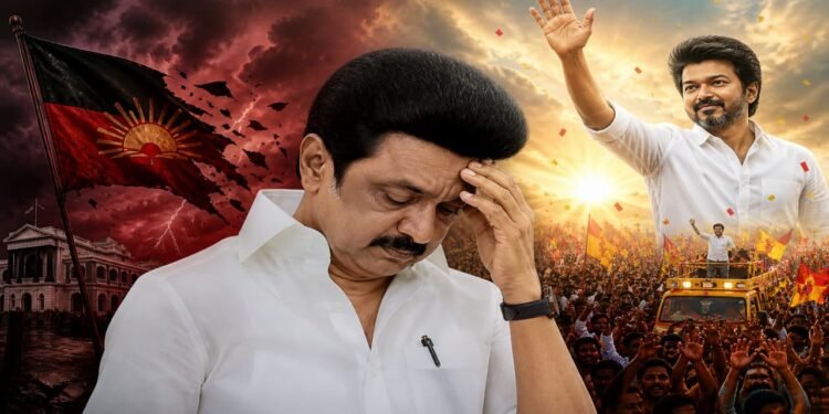 സ്റ്റാലിന്റെ കോട്ടയിൽ വിള്ളൽ ? 70,000 വോട്ടുകളുടെ ഭൂരിപക്ഷത്തിൽ നിന്ന് 7,000 വോട്ടുകൾക്ക് പിന്നിൽ! ടിവികെയുടെ അപ്രതീക്ഷിത മുന്നേറ്റം 1 സ്റ്റാലിന്റെ കോട്ടയിൽ വിള്ളൽ ? 70,000 വോട്ടുകളുടെ ഭൂരിപക്ഷത്തിൽ നിന്ന് 7,000 വോട്ടുകൾക്ക് പിന്നിൽ! ടിവികെയുടെ അപ്രതീക്ഷിത മുന്നേറ്റം