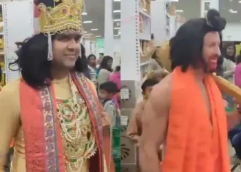 Youth dressed up as Ramayana at Brampton grocery store; Social media supports and criticizes; Video goes viral