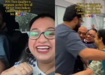 കാനഡയിലെ മകൾക്ക് അപ്രതീക്ഷിത സർപ്രൈസ്: പ്രസവസമയത്ത് കൂടെനിൽക്കാൻ ബെംഗളൂരുവിൽ നിന്നും മാതാപിതാക്കളുടെ യാത്ര!
