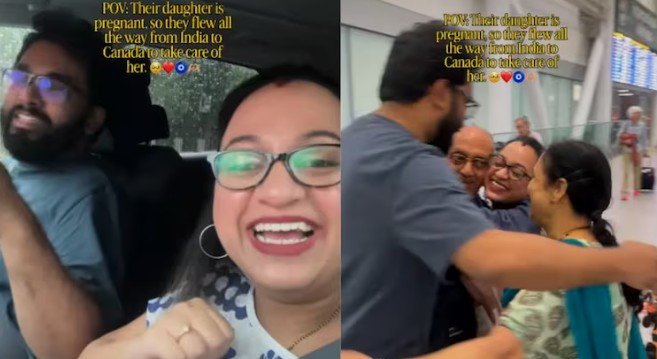 കാനഡയിലെ മകൾക്ക് അപ്രതീക്ഷിത സർപ്രൈസ്: പ്രസവസമയത്ത് കൂടെനിൽക്കാൻ ബെംഗളൂരുവിൽ നിന്നും മാതാപിതാക്കളുടെ യാത്ര! 1 കാനഡയിലെ മകൾക്ക് അപ്രതീക്ഷിത സർപ്രൈസ്: പ്രസവസമയത്ത് കൂടെനിൽക്കാൻ ബെംഗളൂരുവിൽ നിന്നും മാതാപിതാക്കളുടെ യാത്ര!