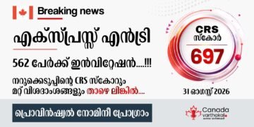 Express Entry PNP Draw: എക്സ്പ്രസ് എൻട്രി PNP ഡ്രോ; CRS സ്കോർ കുറഞ്ഞു, ഓ​ഗസ്റ്റ് 31ന് നടന്ന നറുക്കെടുപ്പിന്റെ വിശദാംശങ്ങൾ ഇതാ