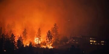 wildfire in Lions Bay, B.C