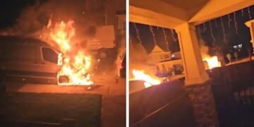 Five vehicles caught fire in the northeast Calgary