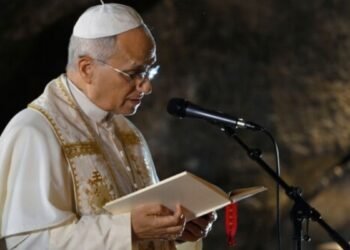 Pope Leo joins pilgrims during candlelit procession in Lourdes