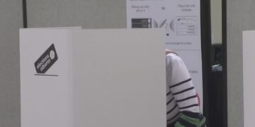 File photo of a person voting