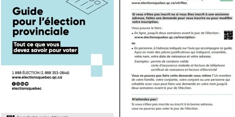 English voter information Quebec