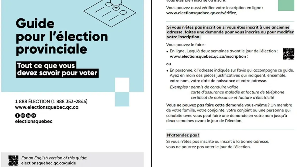 English voter information Quebec