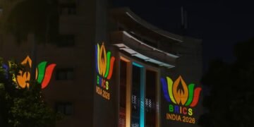 Narendra Modi and world leaders at BRICS Summit in Delhi