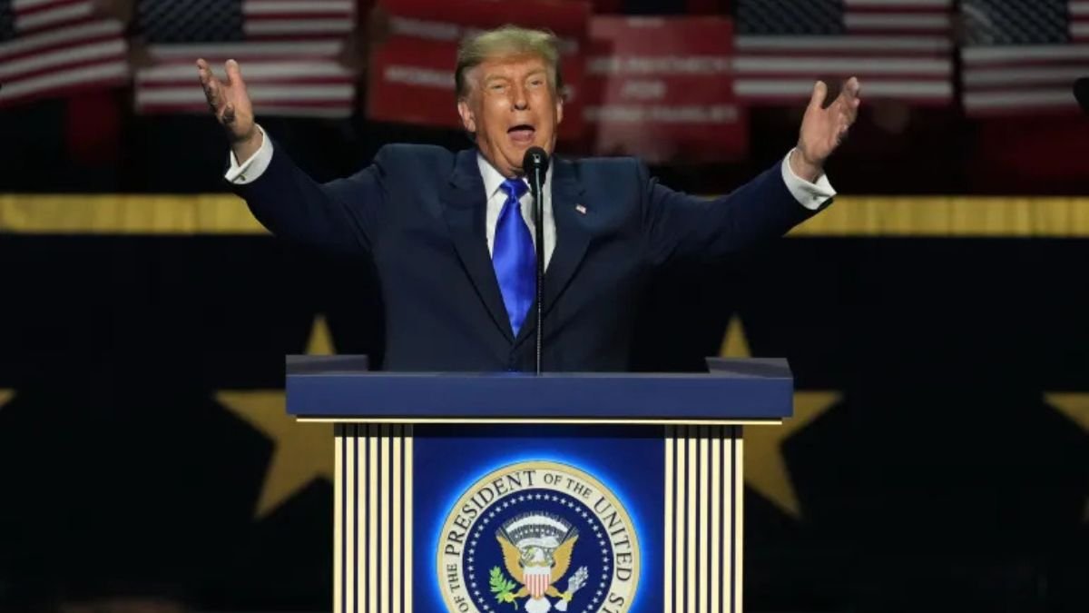 Donald Trump speaking at Republican convention