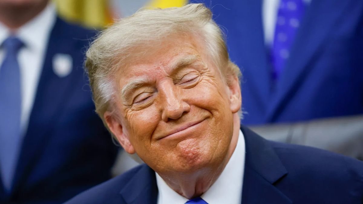 Donald Trump speaking about US-Iran conflict