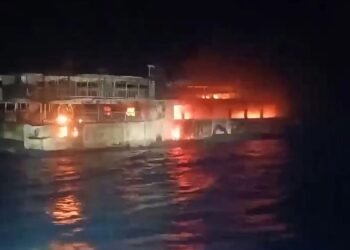 Ferry fire off Palawan in the Philippines