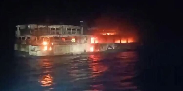 Ferry fire off Palawan in the Philippines
