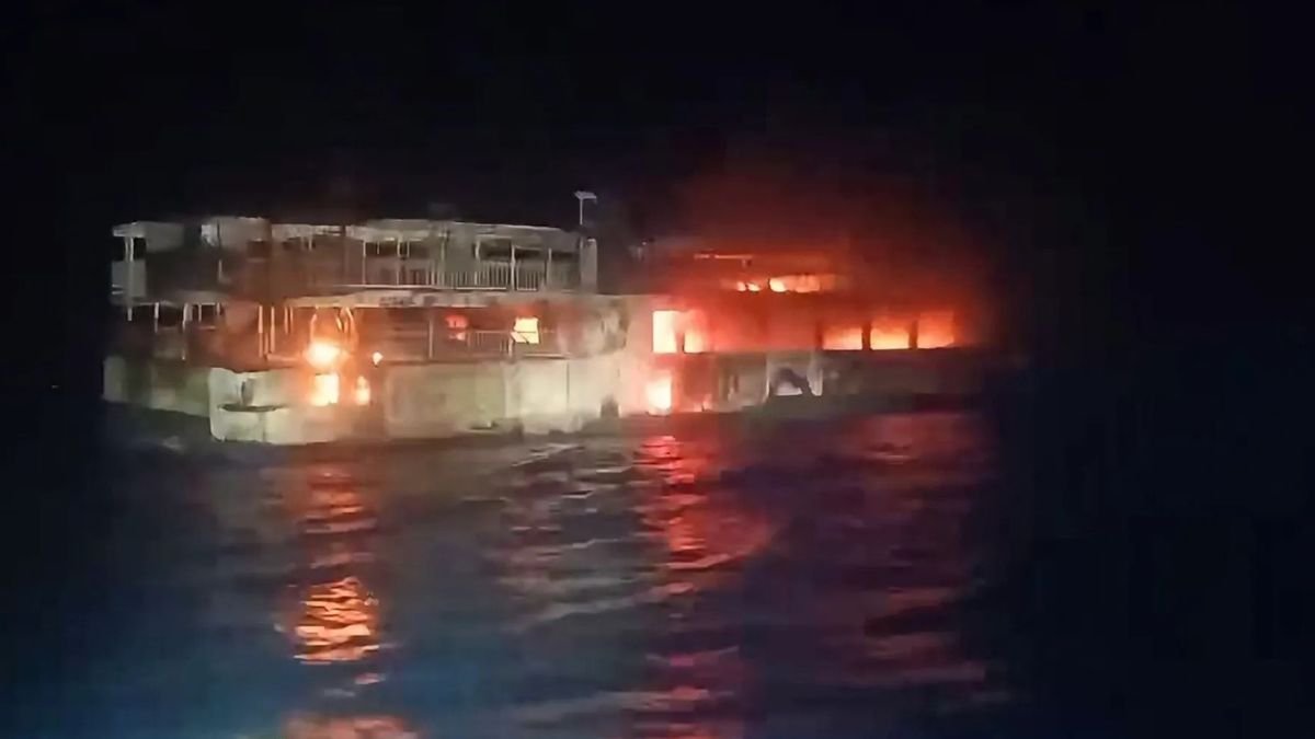 Ferry fire off Palawan in the Philippines