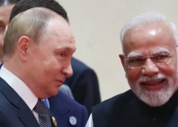 Narendra Modi and Vladimir Putin at BRICS Summit