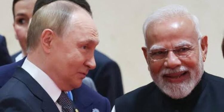 Narendra Modi and Vladimir Putin at BRICS Summit