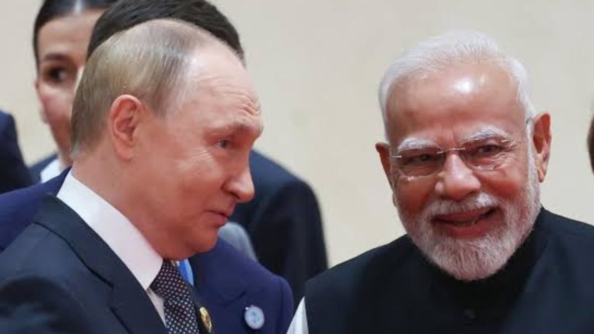 Narendra Modi and Vladimir Putin at BRICS Summit