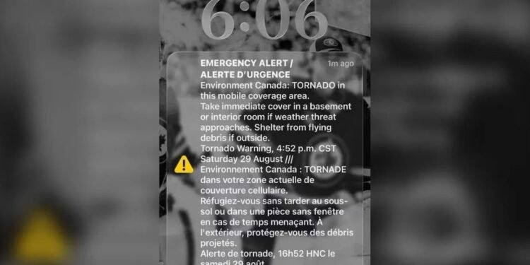 The tornado alert