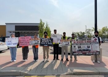 calgery students protest