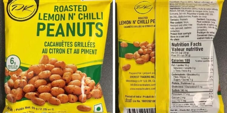 Peanuts Recalled in Quebec & Ontario