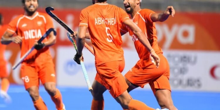 India Hockey Team Celebrates Victory