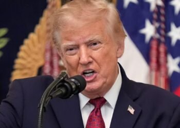 Donald Trump speaks at a White House event